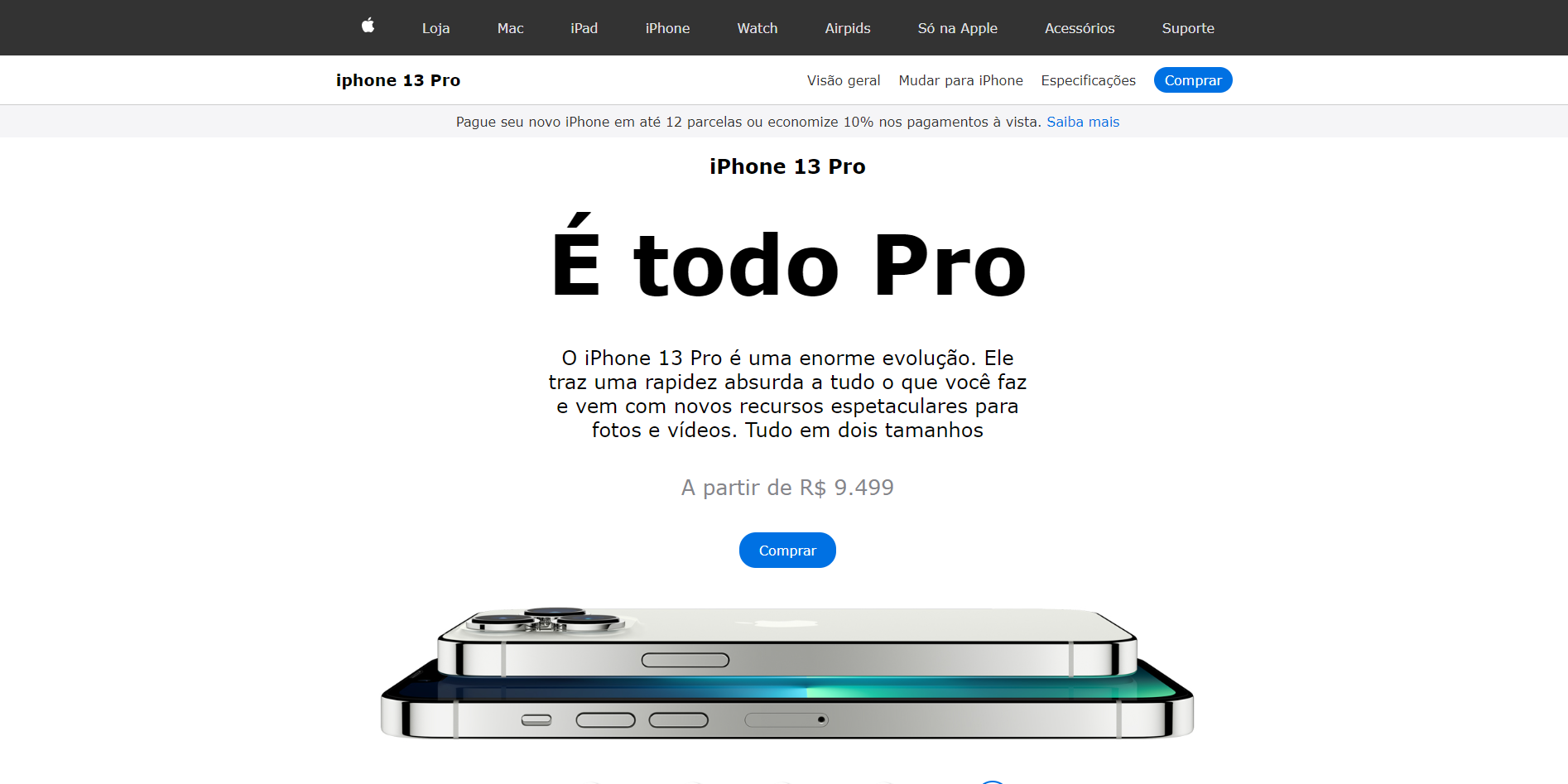 imagem do clone da pagina do iphone